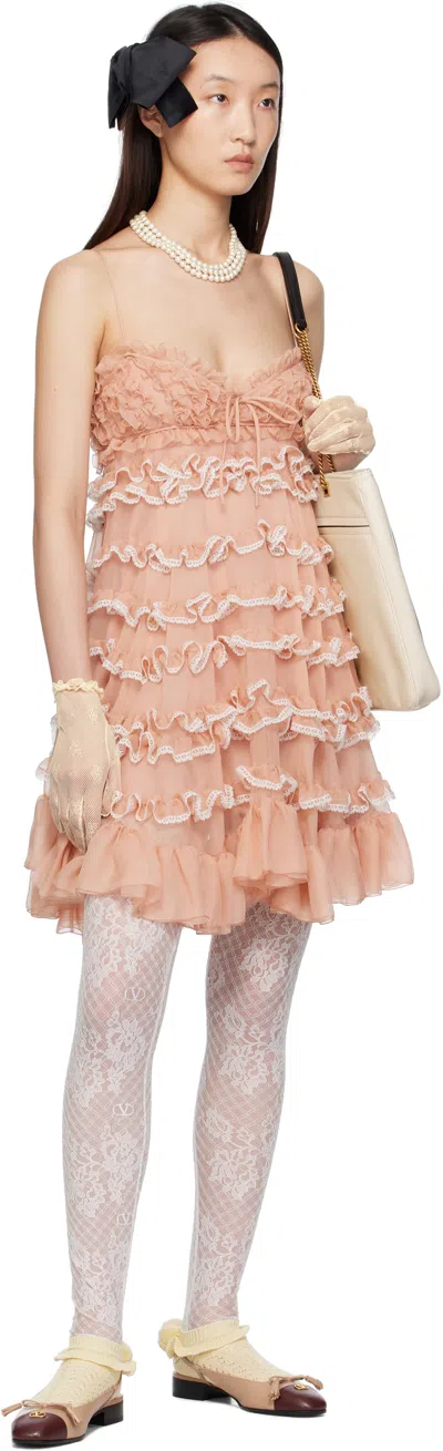 Valentino Pink Chiffon Minidress
