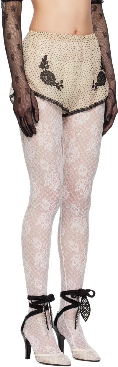 Valentino Beige Chiffon Plusdepois Shorts
