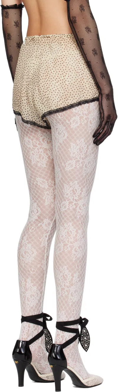 Valentino Beige Chiffon Plusdepois Shorts