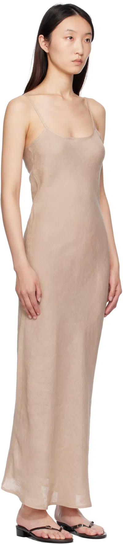 Baserange Beige Dydine Maxi Dress In Neutral