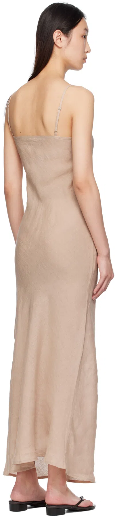 Baserange Beige Dydine Maxi Dress In Neutral