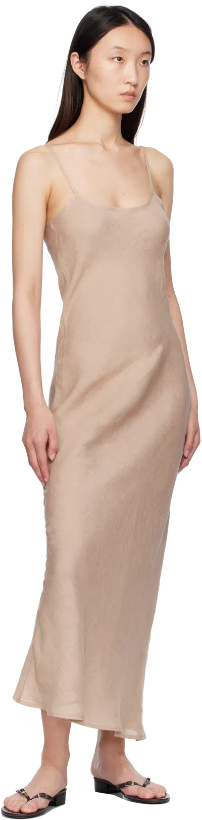 Baserange Beige Dydine Maxi Dress In Neutral