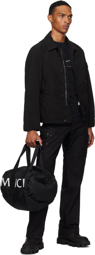 Moncler Black Duddle Gym Weekender Duffle Bag