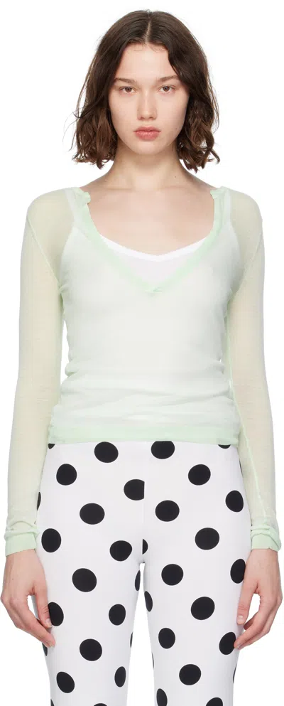 Paloma Wool Green Acme Sweater In White