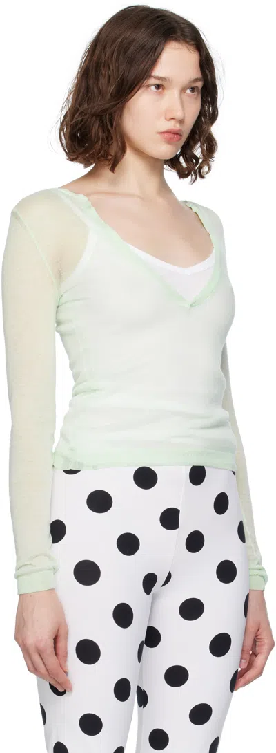 Paloma Wool Green Acme Sweater In White