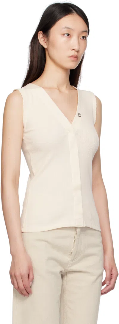 Baserange Off-white Tav Snaps Tank Top