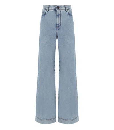 Weekend Max Mara Vega Light Blue Wide Leg Jeans