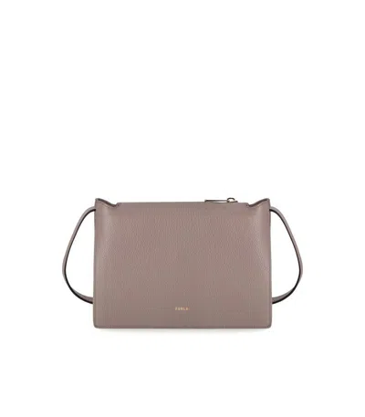 Furla Nuvola S Stucco Gray Crossbody Bag In Gray