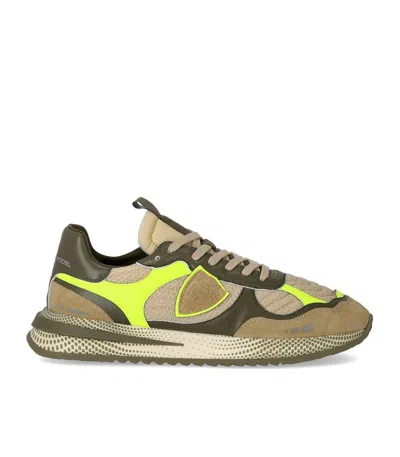 Philippe Model Olympique Neon Military Green Sneaker In Multi