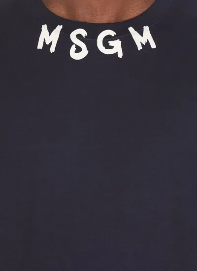 Msgm T-shirts And Polos In Blue