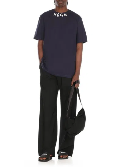 Msgm T-shirts And Polos In Blue