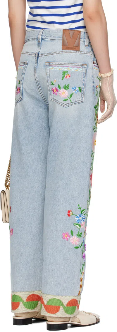 Valentino Blue Embroidered Jeans