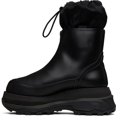 Sacai Black Zip Up Boots In Black