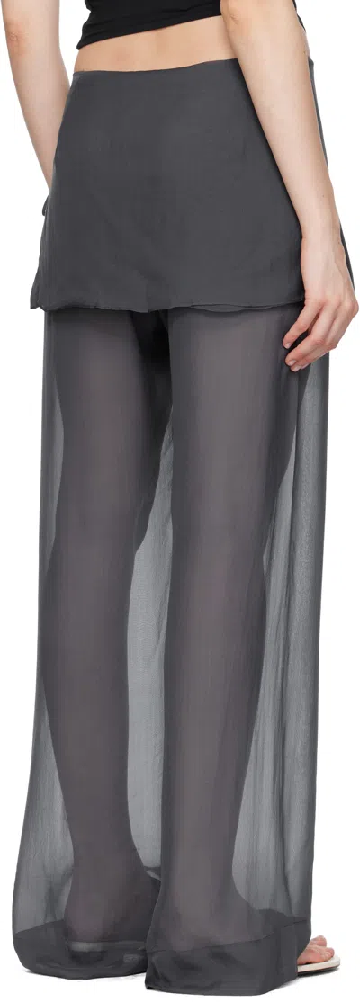 Paloma Wool Navy Silk Archive Trousers