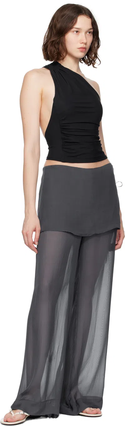 Paloma Wool Navy Silk Archive Trousers