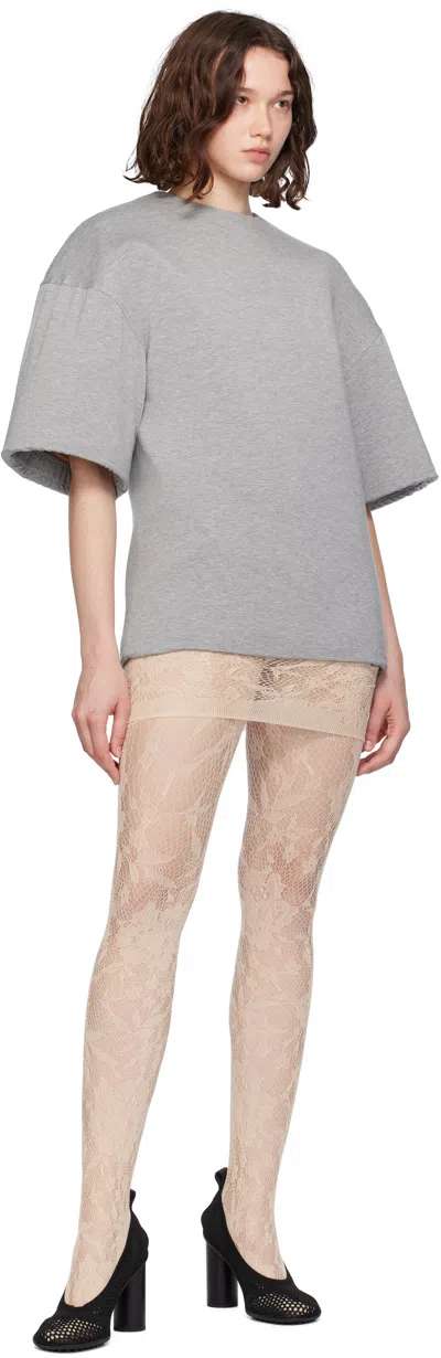 Marie Adam-leenaerdt Beige Lace Miniskirt