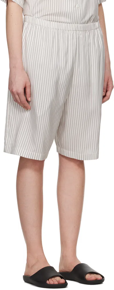 The Row Zinnia Striped Silk Pajama Shorts