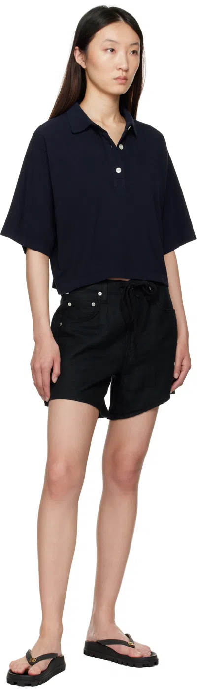 Citizen Of Humanity Black Brynn Drawstring Shorts