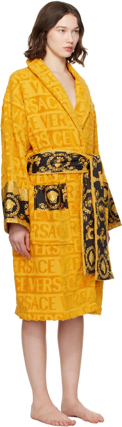 Versace Yellow 'i Heart Baroque' Bathrobe