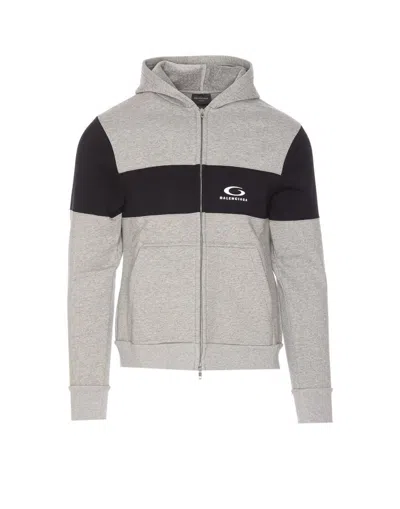 Balenciaga Jersey Hoodie Sweatshirts Grey In Gray
