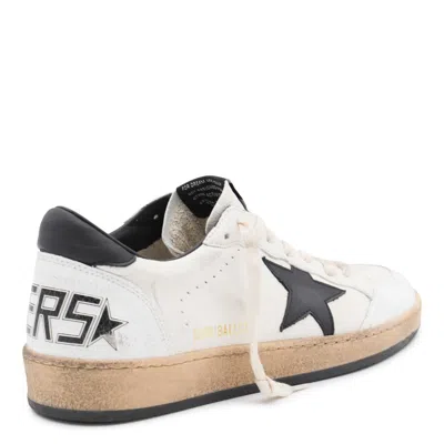 Golden Goose Round Toe Sneakers With Signature Star Patch And Suede Accents In White
