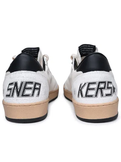 Golden Goose Round Toe Sneakers With Signature Star Patch And Suede Accents In White