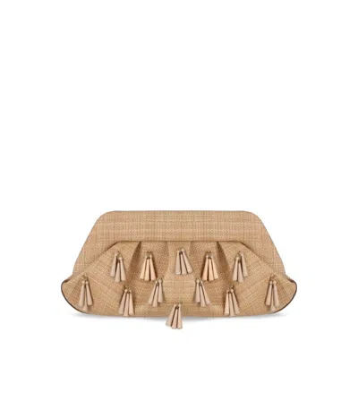 Themoirè Fringed Raffia Clutch Bag