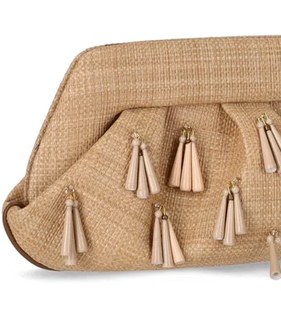 Themoirè Fringed Raffia Clutch Bag
