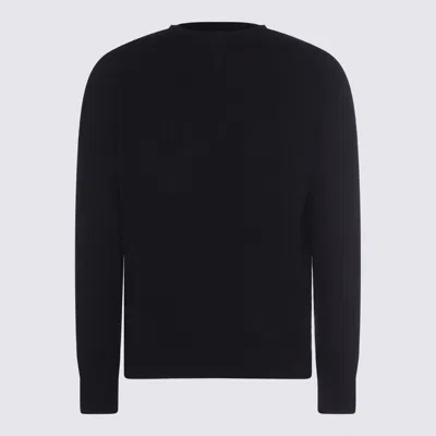 Rick Owens Men Fisherman Round Neck Virgin Wool Sweater In Black