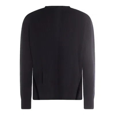 Rick Owens Men Fisherman Round Neck Virgin Wool Sweater In Black