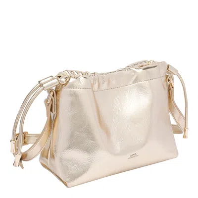 Apc Mini Ninon Drawstring Shoulder Bag In Metallic