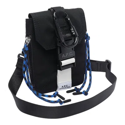 Apc A.p.c. Black Fabric Trek Crossbody Bag In Black