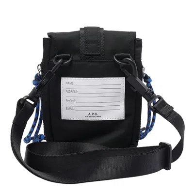 Apc A.p.c. Black Fabric Trek Crossbody Bag In Black