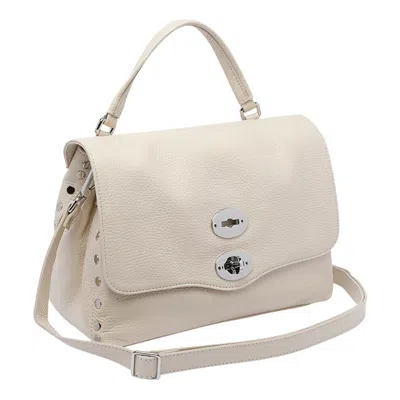 Zanellato Leather Bag Postina Daily Baby Shoulder Bag In White