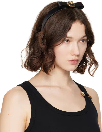 Versace Black Gianni Ribbon Scrunchie