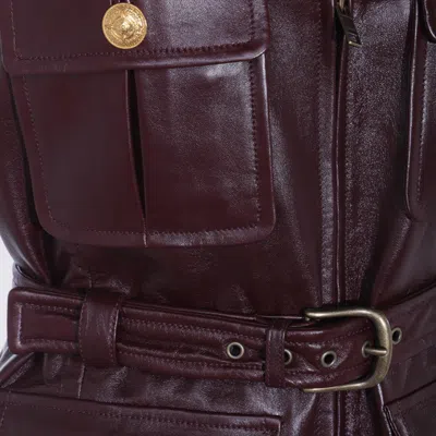 Chloé Giacche Crafty Brown In Burgundy
