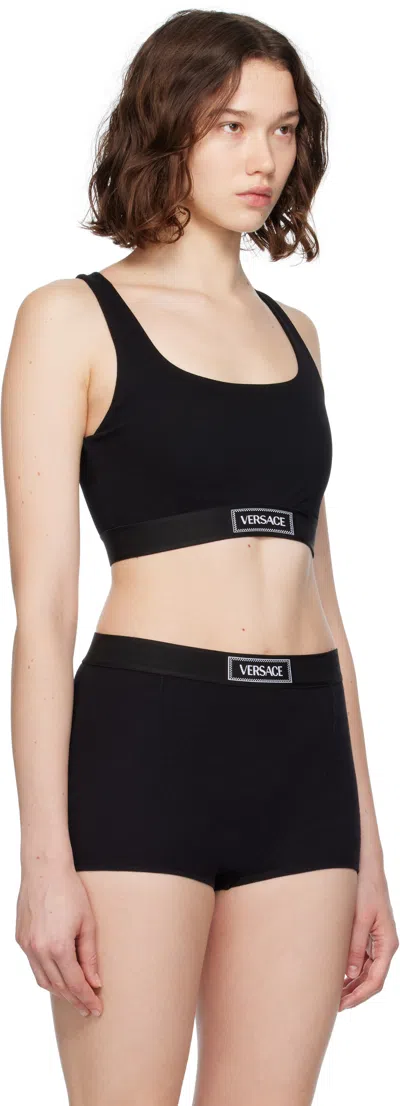 Versace Black '' 90s Elastic Bra