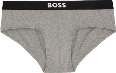 Hugo Boss Three-pack White & Black Logo-waistband Briefs