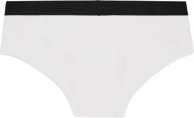 Hugo Boss Three-pack White & Black Logo-waistband Briefs