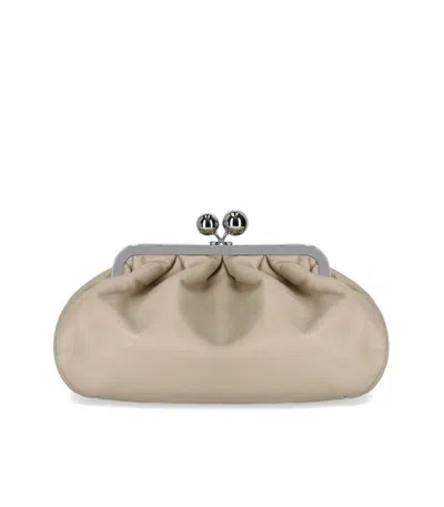 Weekend Max Mara Pasticcino Cubico Medium Sand Clutch Bag