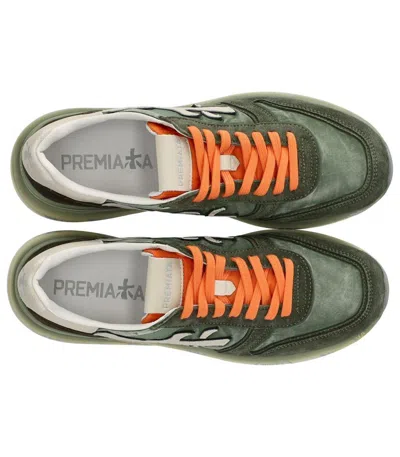 Premiata Mick 7244 Suede And Nylon Sneaker