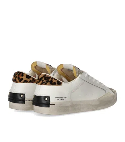 Crime London Distressed Glitter White Sneaker