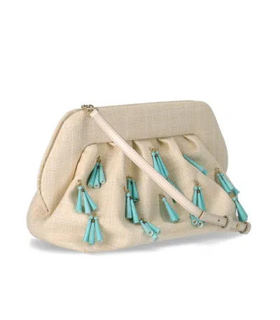 Themoirè Bios Paper Fringe Butter Clutch Bag