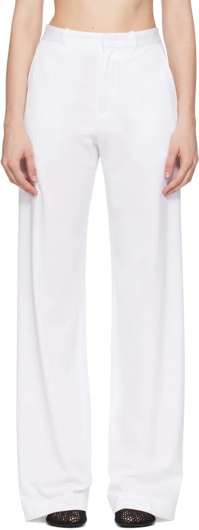 Marie Adam-leenaerdt White Classic Trousers In White
