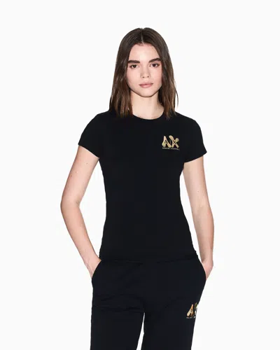 Armani Exchange Slim Fit T-shirts In Black