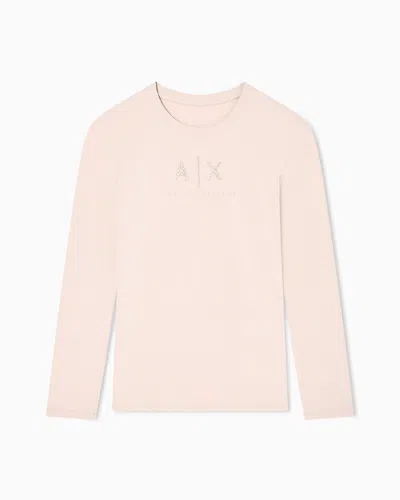 Armani Exchange Logo-print Sweatshirt In Neutral