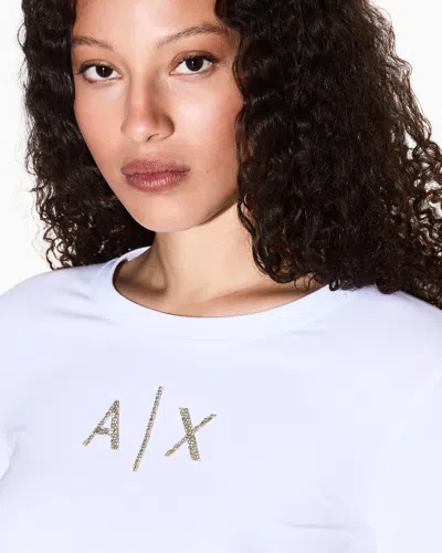 Armani Exchange Long Sleeves T-shirts In White