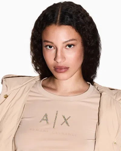 Armani Exchange Logo-print Sweatshirt In Neutral