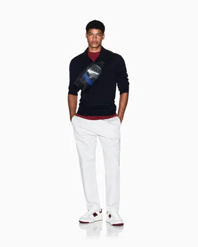 Armani Exchange Knitted Polo Shirts In Black
