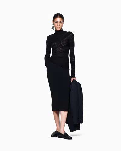 Giorgio Armani Viscose And Virgin Wool Mock-neck Jumper